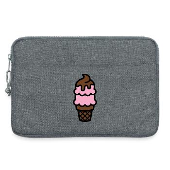 Icône de glace cornet de glace - Sacoche pour ordinateur portable 13 pouces - gris chiné - Devant