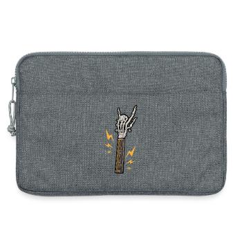 Gitarre Skelett Rock - Laptoptasche 13" - Grau meliert - Vorne