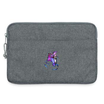 Farbige Spiral- und Fächerkunst - Laptoptasche 13" - Grau meliert - Vorne