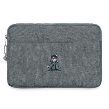 Astronaute au-dessus des montagnes et des étoiles - Sacoche pour ordinateur portable 13 pouces - gris chiné - Devant