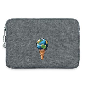 La terre fond - Sacoche pour ordinateur portable 13 pouces - gris chiné - Devant