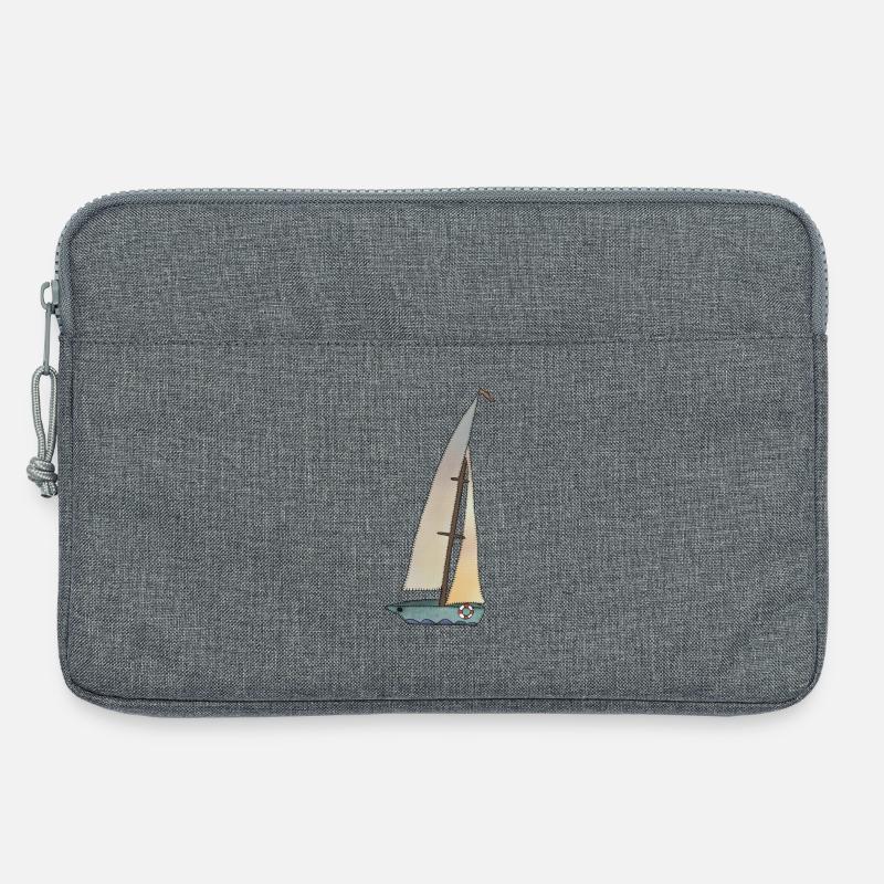Segelboot - Laptoptasche 13" - Grau meliert
