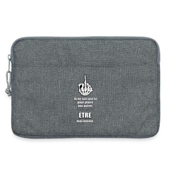 Middle finger (I am myself) - Laptop bag 13" - heather grey - Front