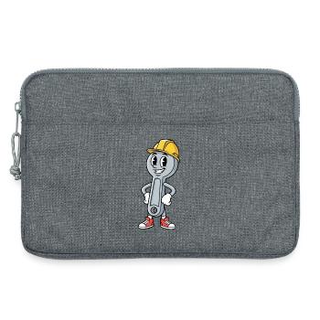 Technicien Dessin animé Clé Humour Mécanique - Sacoche pour ordinateur portable 13 pouces - gris chiné - Devant