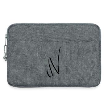 lettre N - Sacoche pour ordinateur portable 13 pouces - gris chiné - Devant