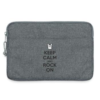 Keep Calm and Rock On - Laptoptasche 13" - Grau meliert - Vorne