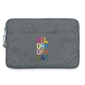 Farben des Tages - Laptoptasche 13" - Grau meliert - Vorne