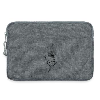 Löwenzahn, Valentinstag, dandelion, hearts - Laptoptasche 13" - Grau meliert - Vorne