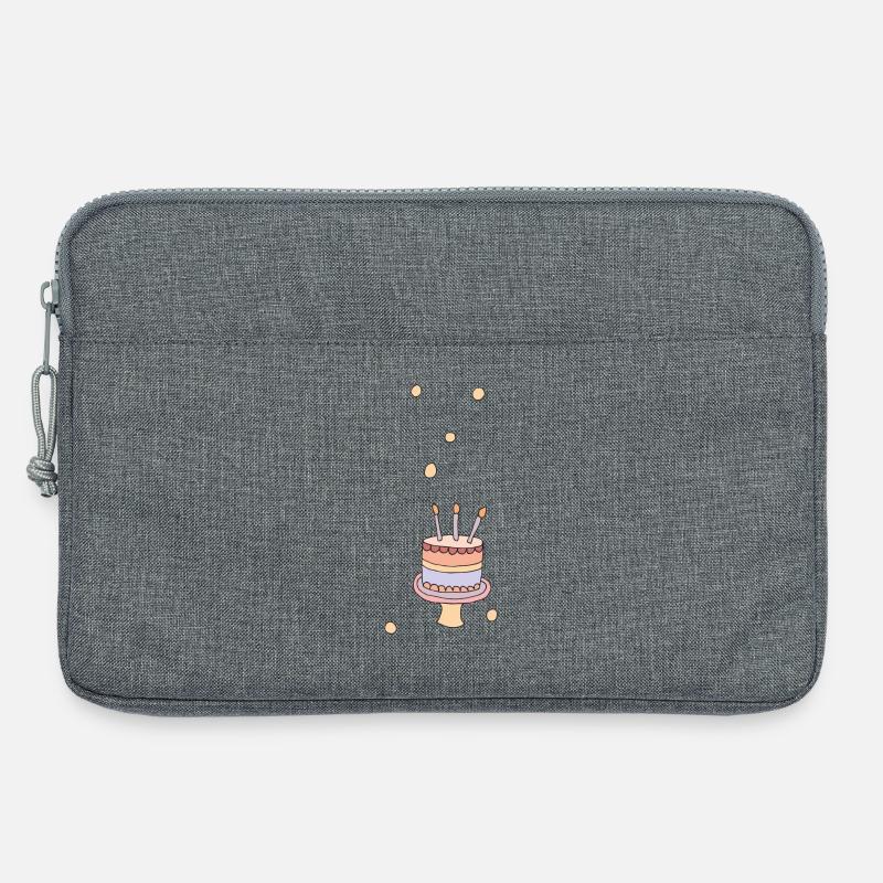 geburtstagstorte - Laptoptasche 13" - Grau meliert