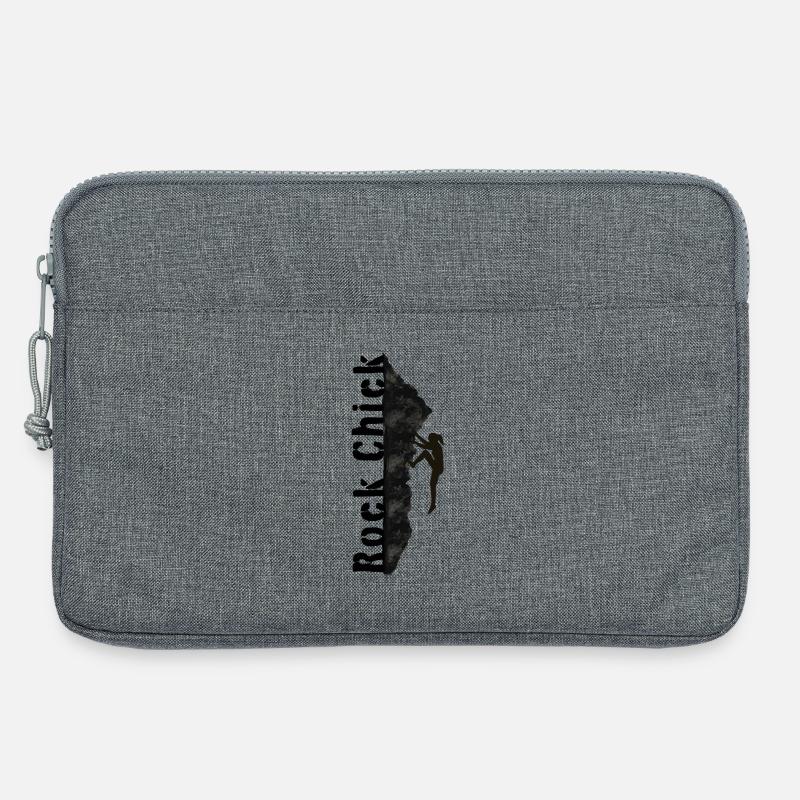 Rock Chick - Wandern, Klettern, Berge Spruch - Laptoptasche 13" - Grau meliert