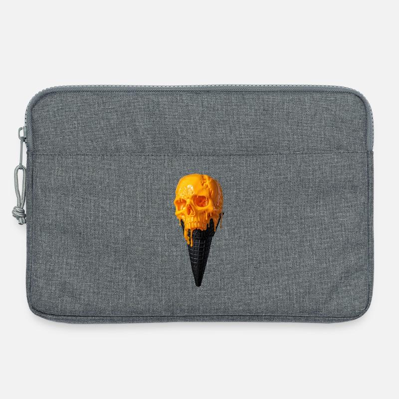 Schmelzender Schädel Eis am Cone - Laptoptasche 13" - Grau meliert