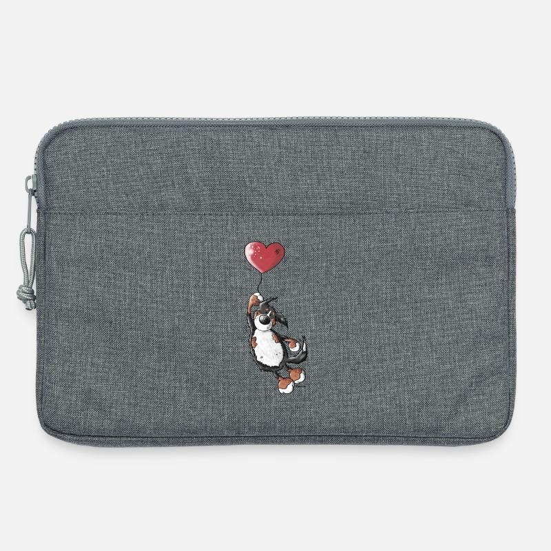 Berner Sennenhund Mit Herz - Hund - Laptoptasche 13" - Grau meliert