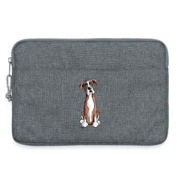 Drôle Deutscher Boxer - Boxer Alleman - Sacoche pour ordinateur portable 13 pouces - gris chiné - Devant