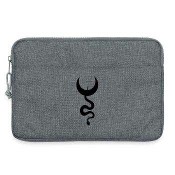 Moon with snake - Laptop bag 13" - heather grey - Front