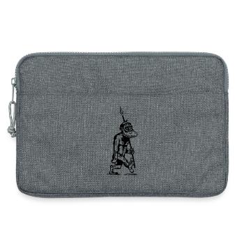 homme des cavernes Ancêtre Grand singe Évolution - Sacoche pour ordinateur portable 13 pouces - gris chiné - Devant