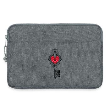 La clé du cœur - Sacoche pour ordinateur portable 13 pouces - gris chiné - Devant
