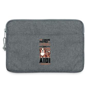 Pêche et Aïdi - Sacoche pour ordinateur portable 13 pouces - gris chiné - Devant
