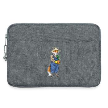 Fox Gardener Plant Garden - Laptop bag 13" - heather grey - Front