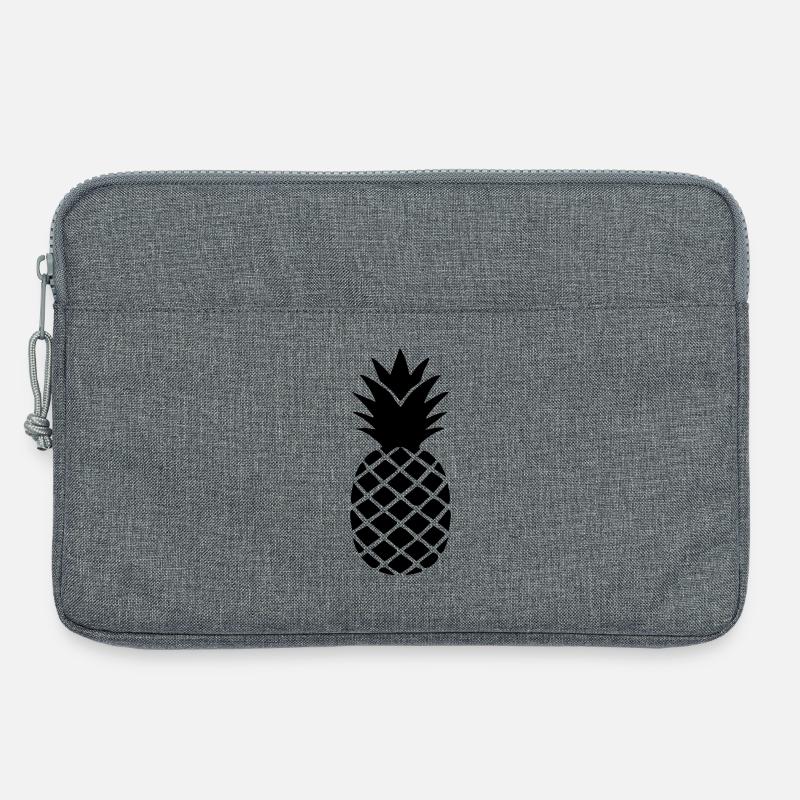 Ananas-Silhouette – Tropisches Statement-Design - Laptoptasche 13" - Grau meliert