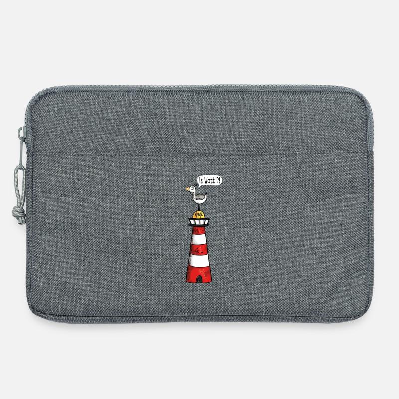 Is Watt Möwe - Nordsee - Leuchtturm - Geschenk - Laptoptasche 13" - Grau meliert