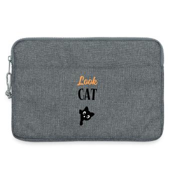 Look Cat - Sacoche pour ordinateur portable 13 pouces - gris chiné - Devant
