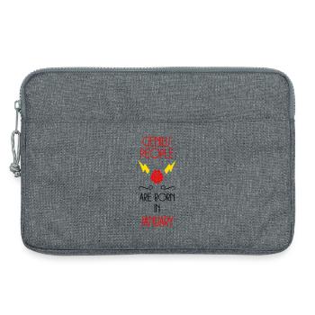 les génies naissent en Janvier - Naissance - Sacoche pour ordinateur portable 13 pouces - gris chiné - Devant