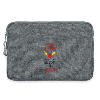 Les Génies sont nés en Août Humour - Sacoche pour ordinateur portable 13 pouces - gris chiné - Devant