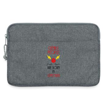 Les Génies sont nés en Septembre Humour - Sacoche pour ordinateur portable 13 pouces - gris chiné - Devant