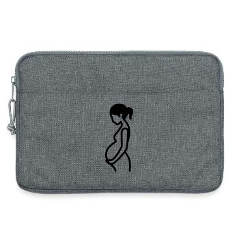 enceinte - Sacoche pour ordinateur portable 13 pouces - gris chiné - Devant