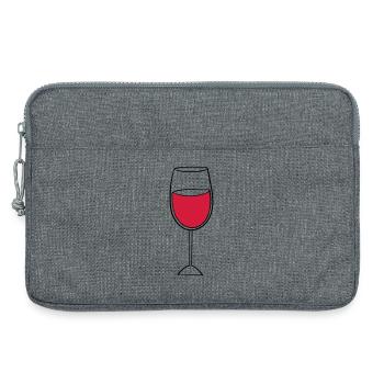 verre à vin - Sacoche pour ordinateur portable 13 pouces - gris chiné - Devant