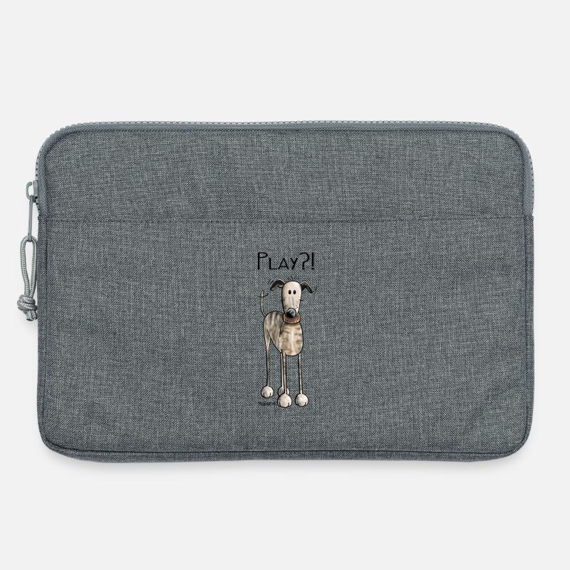 Play Galgo Espanol - Hund - Greyhound - Comic - Laptoptasche 13" - Grau meliert