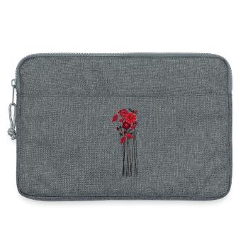 Illustration de fleurs de galets - Sacoche pour ordinateur portable 13 pouces - gris chiné - Devant