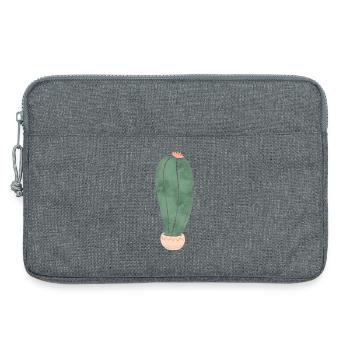 Kaktus im Blumentopf - lang 2 - Laptoptasche 13" - Grau meliert - Vorne