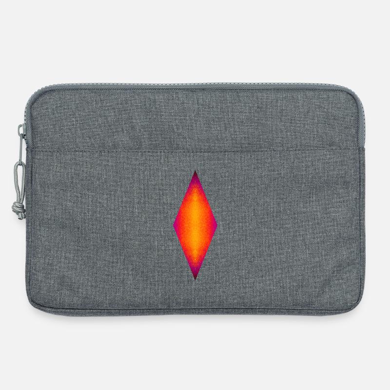 Neon Diamond, Heat Core, Prism Flame, Inner Fire - Laptop bag 13" - heather grey