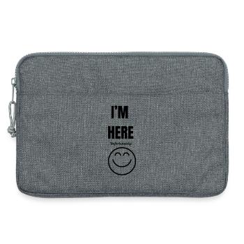 ICH BIN HIER, leider, Lächeln, lustig und sarkastisch, - Laptoptasche 13" - Grau meliert - Vorne