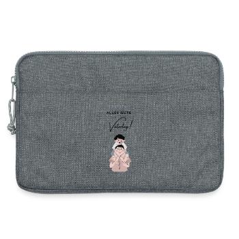 Geschenk Vatertag - Papa ist der Beste / Männertag - Laptoptasche 13" - Grau meliert - Vorne