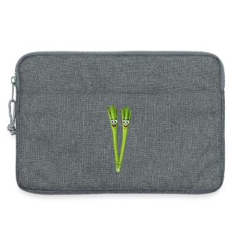 Spargeldduo Sourire - Sacoche pour ordinateur portable 13 pouces - gris chiné - Devant