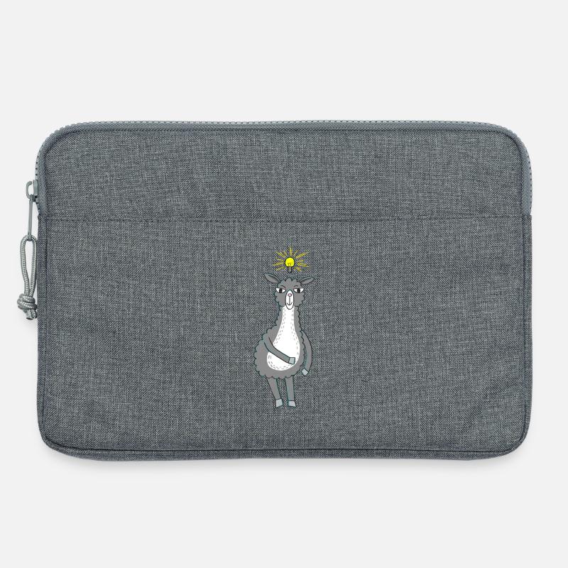 Lama hat eine Idee - Laptoptasche 13" - Grau meliert