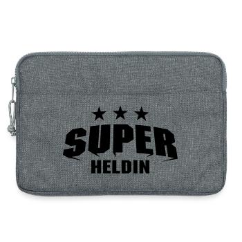 Super Heldin - Laptoptasche 13" - Grau meliert - Vorne
