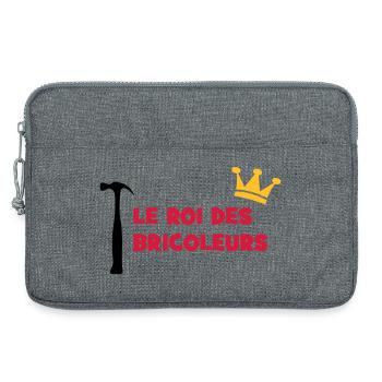 Der König der Heimwerker - Laptoptasche 13" - Grau meliert - Vorne
