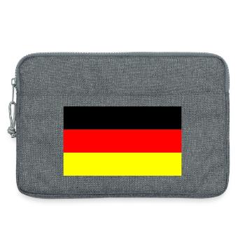 Germany colors black red gold - Laptop bag 13" - heather grey - Front