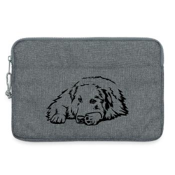 Pyrenees mountain dog - Laptop bag 13" - heather grey - Front