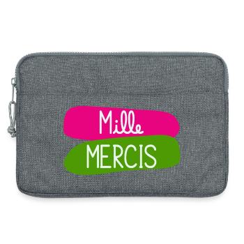 GELIEBTE. MEISTER. VIELEN DANK. DANKE HERRIN - Laptoptasche 13" - Grau meliert - Vorne