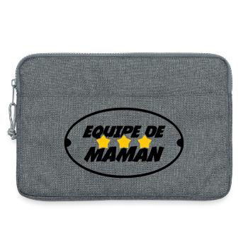 Equipe de Maman - Fête des Mères - Sacoche pour ordinateur portable 13 pouces - gris chiné - Devant
