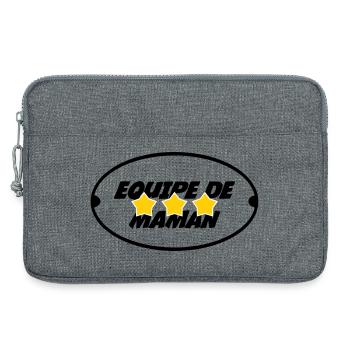 Equipe de Maman - Fête des Mères - Sacoche pour ordinateur portable 13 pouces - gris chiné - Devant