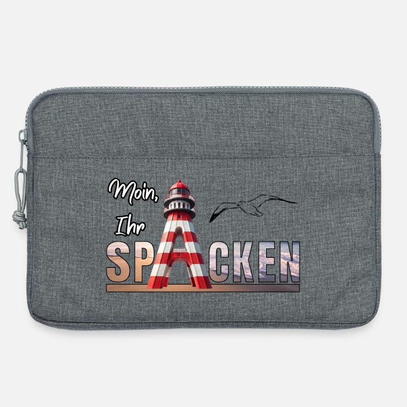 Moin Ihr Spacken Black - Laptoptasche 13" - Grau meliert