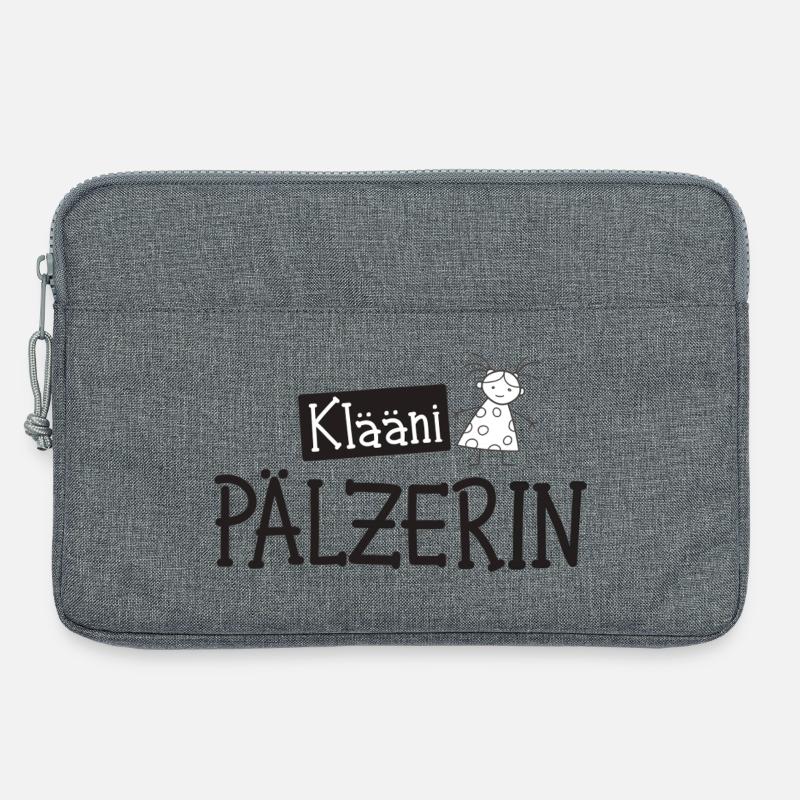 Klääni Pälzerin - Pfalz Kinderdesign Pfälzer Mädel - Laptoptasche 13" - Grau meliert