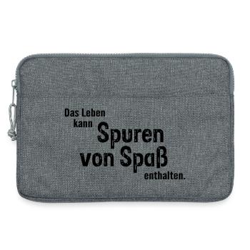 Traces of fun - Laptop bag 13" - heather grey - Front