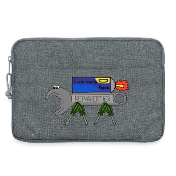 ReparierTier mit LubriFast - Laptoptasche 13" - Grau meliert - Vorne