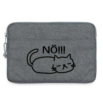 Nö Lustige Faule Katze - Laptoptasche 13" - Grau meliert - Vorne